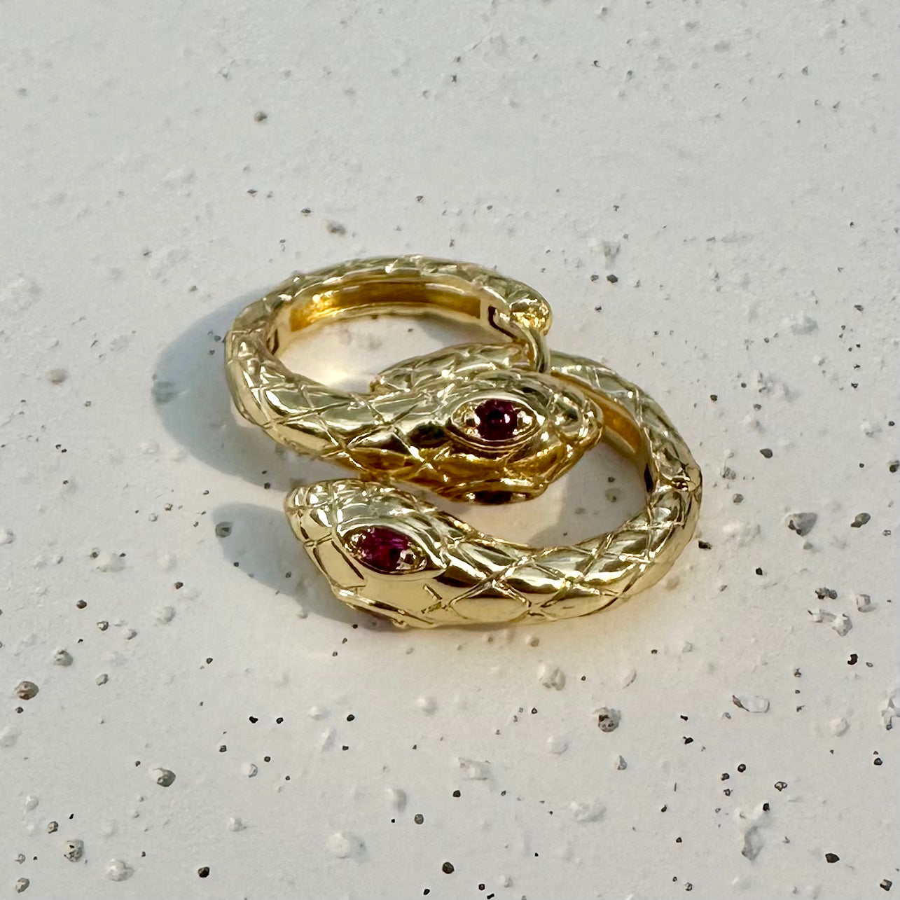 SNAKE HOOP EARRINGS
