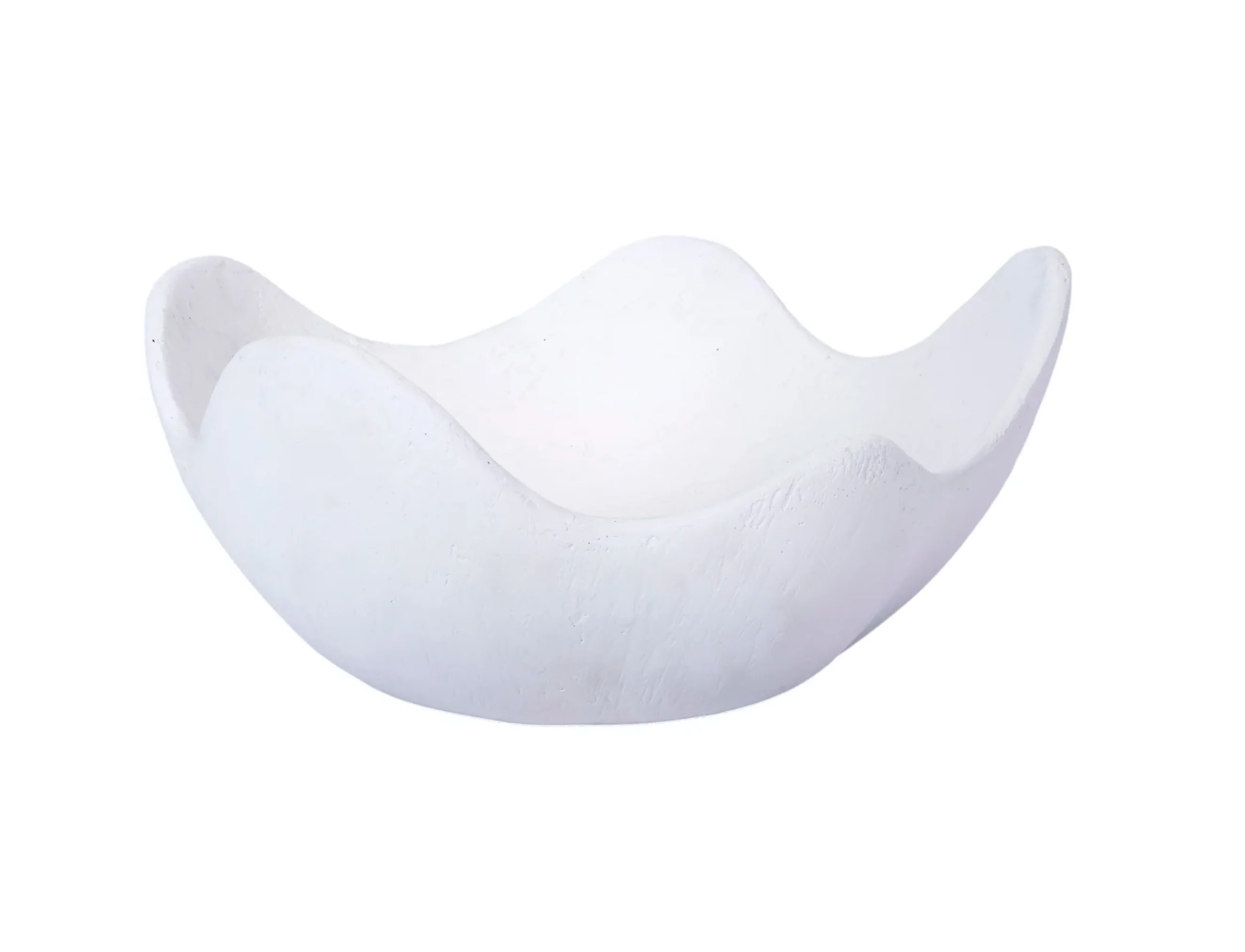 WHITE GESSO HOLLAND DECORATIVE BOWL