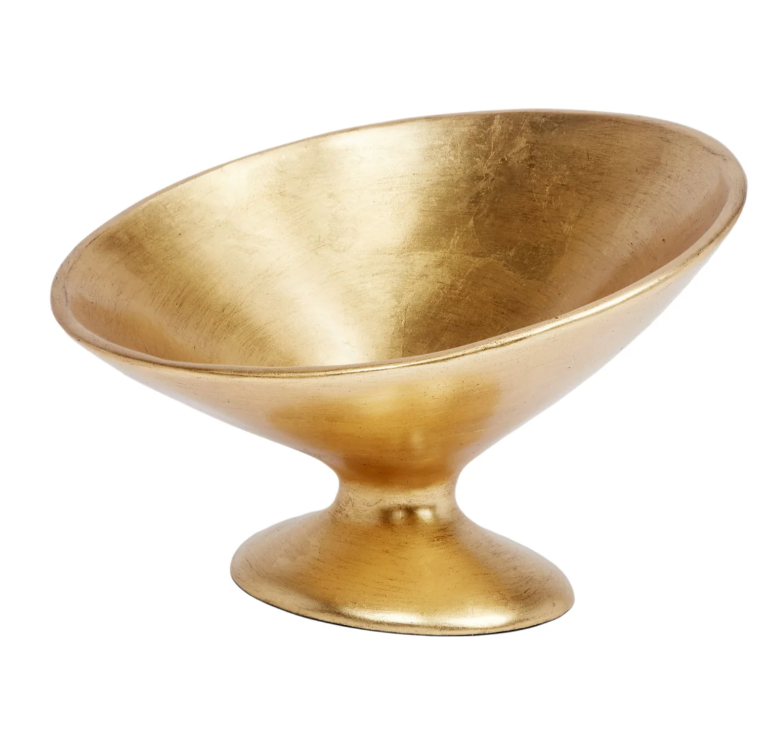 EMELIA OVAL GOLD LEAF DISPLAY BOWL