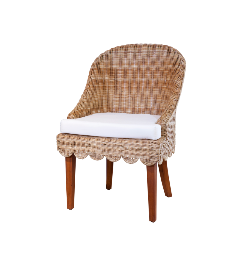 SKIRTED PINKED CHAIR