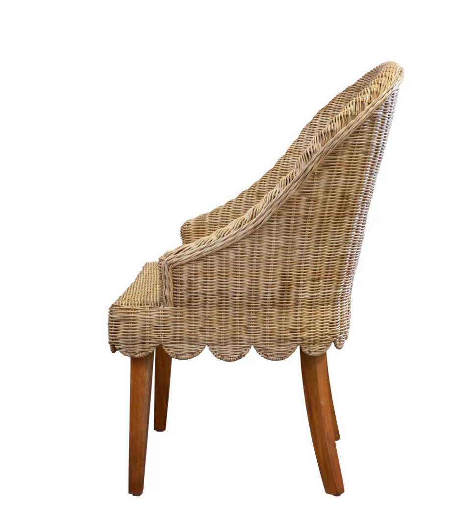 SKIRTED PINKED CHAIR
