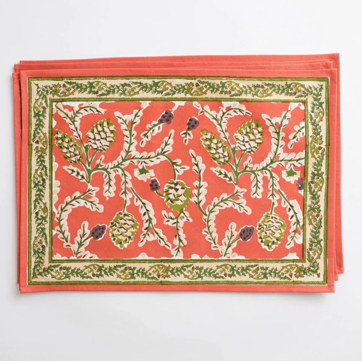 HARVEST PINECONE PLACEMATS SET