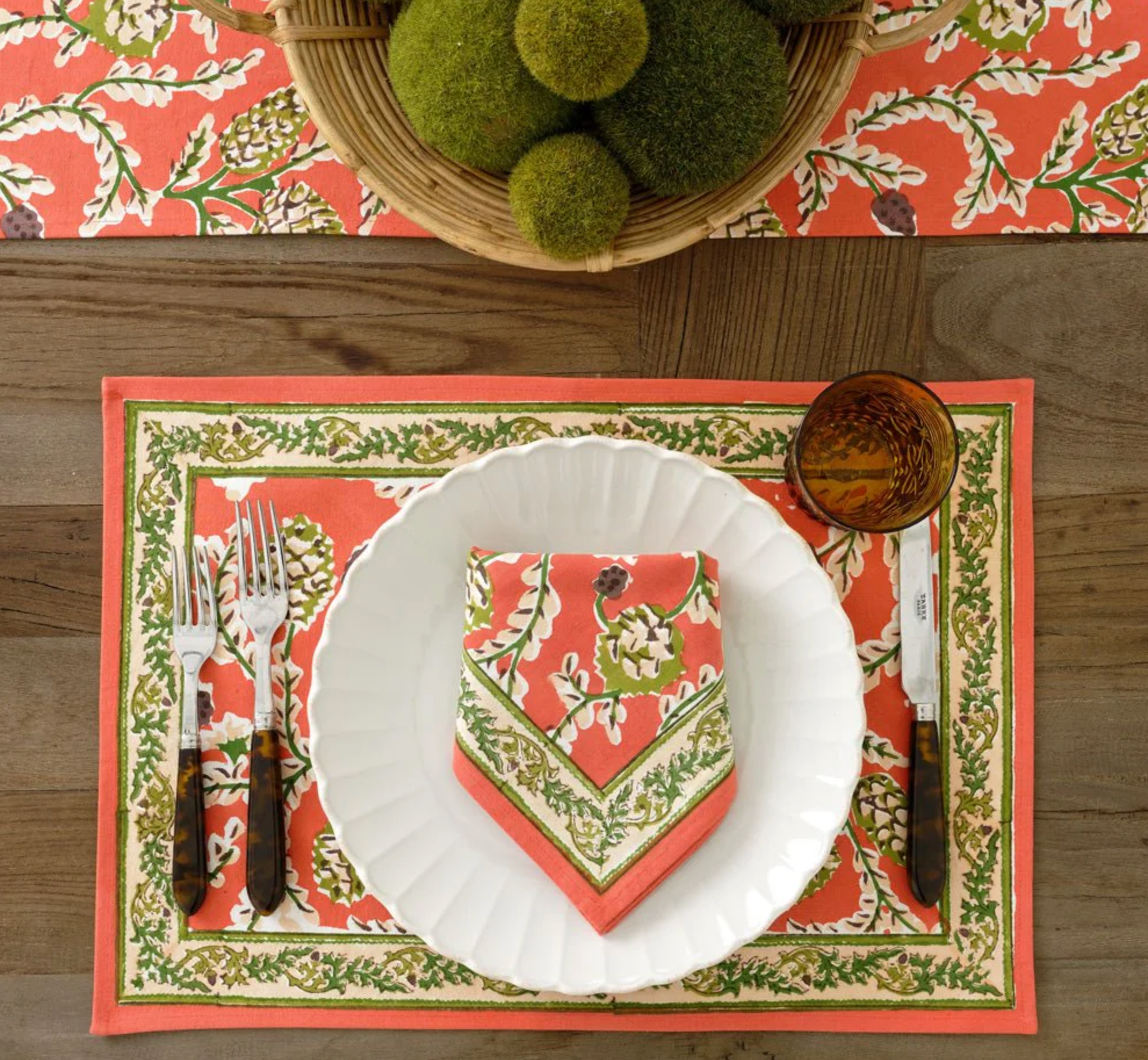 HARVEST PINECONE PLACEMATS SET