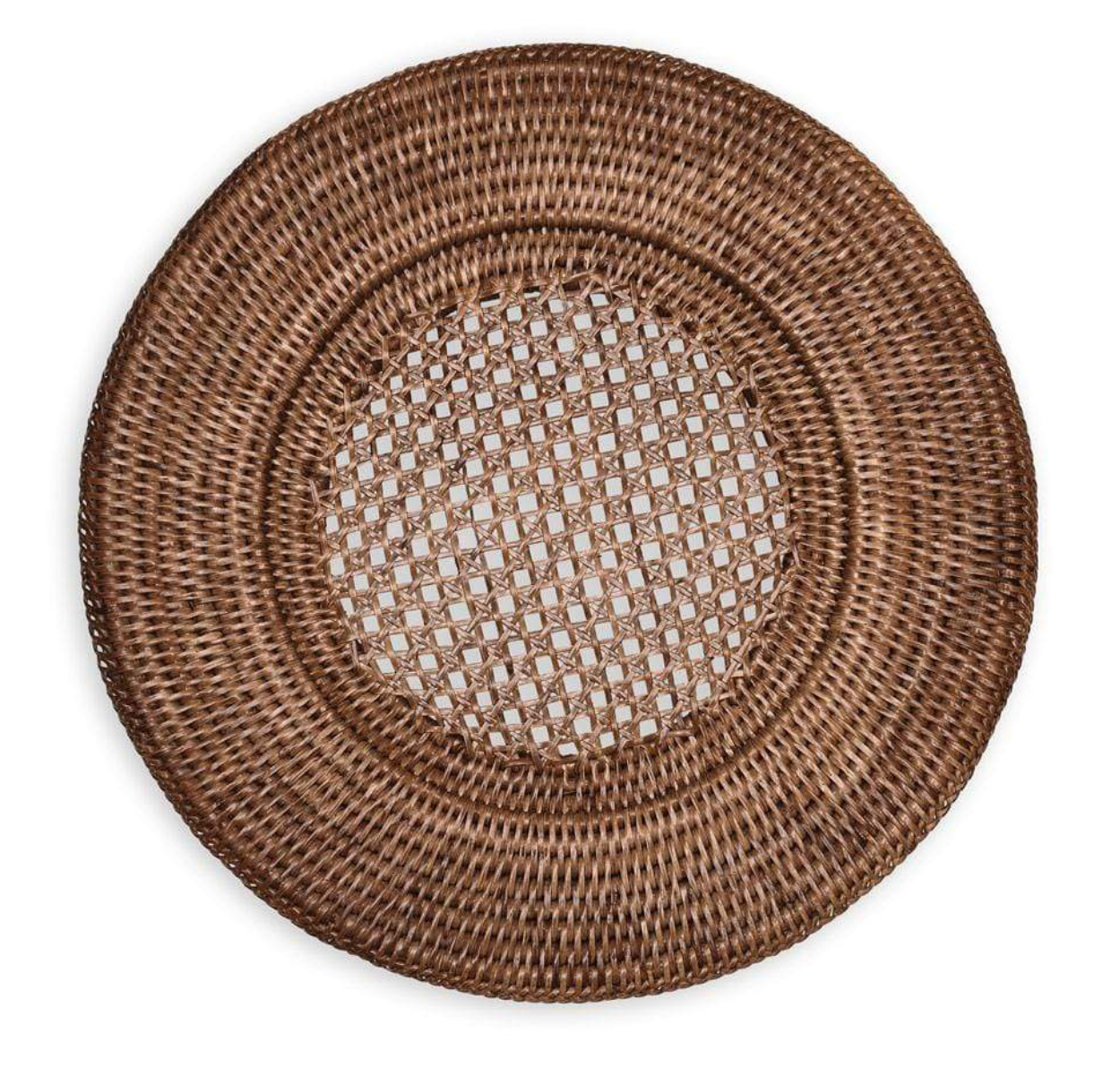 SMALL RATTAN CHARGER PLATE SET