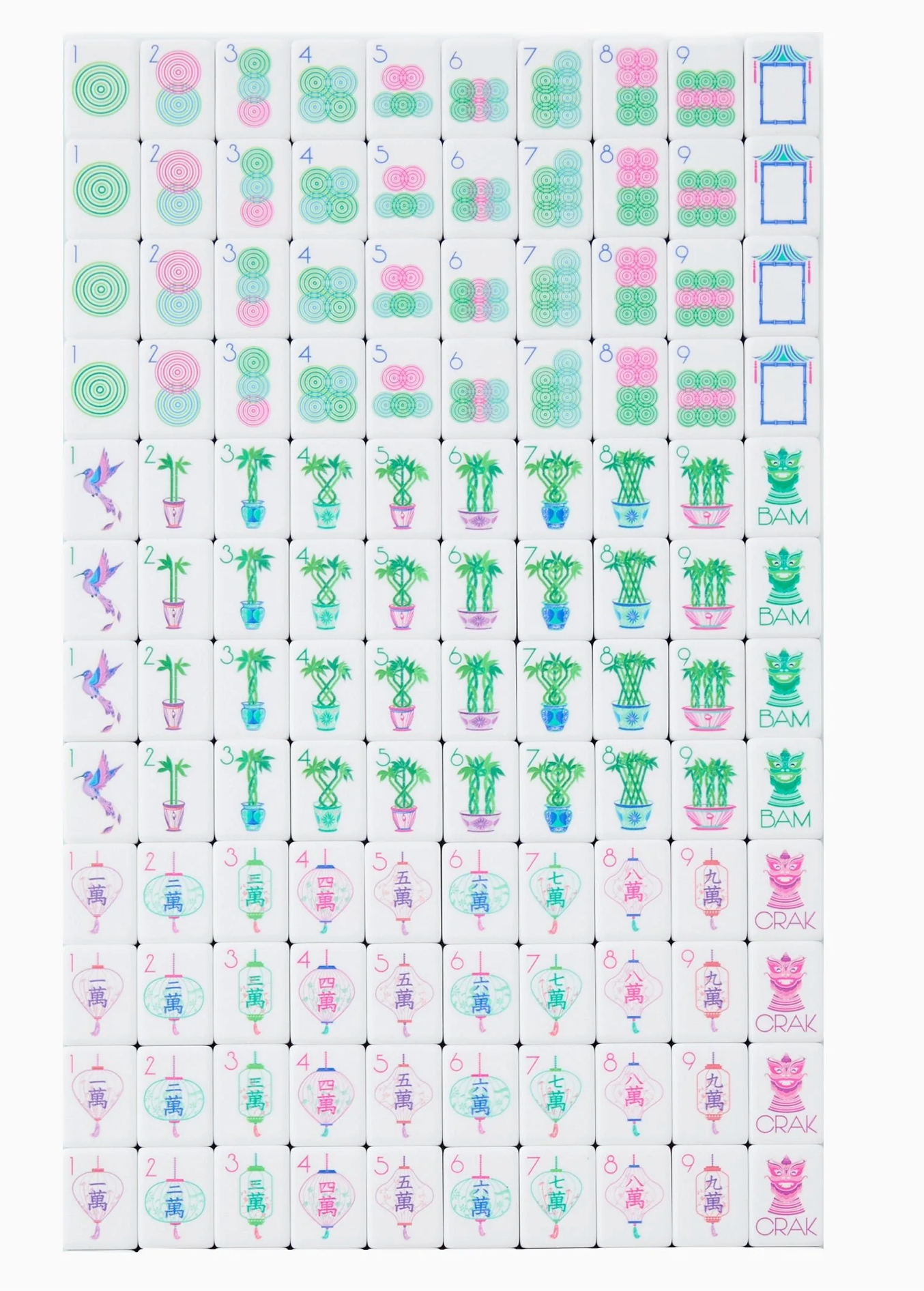 JASMINE MAHJONG TILE SET